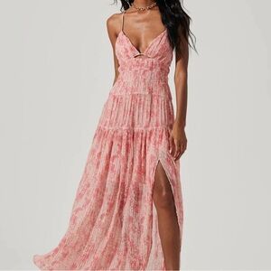 ASTR the Label Tropics Plunge Maxi Dress Size M - NWT